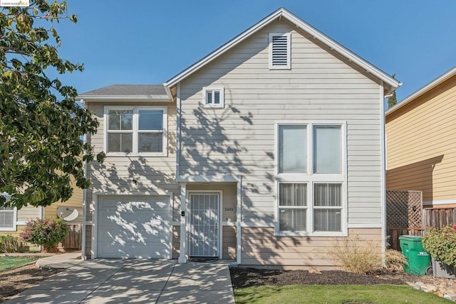 view of front of home featuring a garage