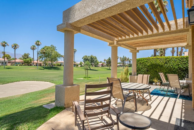 view of patio with a pergola