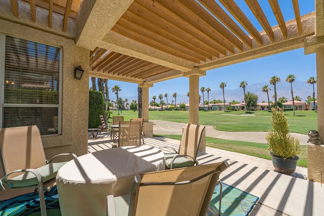 view of patio / terrace featuring a pergola