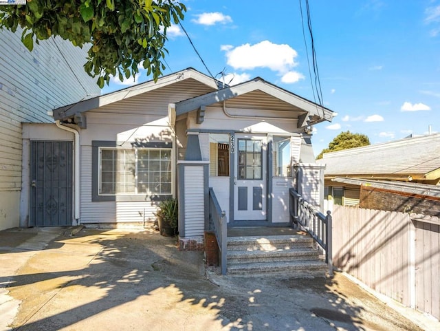 view of bungalow-style home