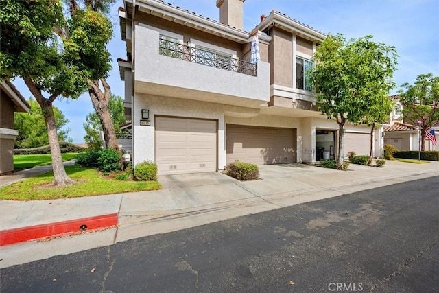 view of property with a garage