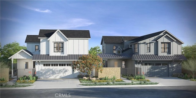 view of front facade featuring a garage