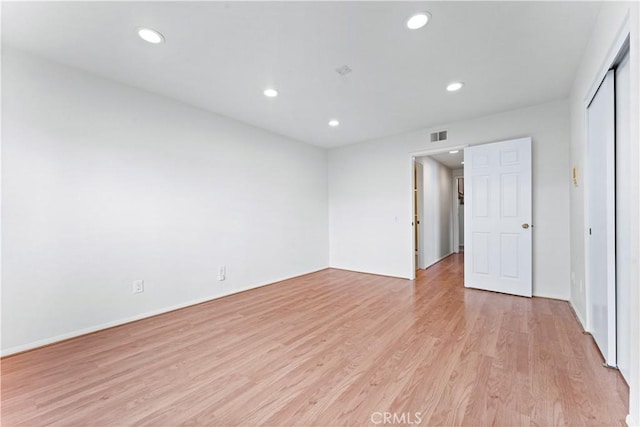 17931 Calle, Los Arboles, Rowland Heights, CA 91748 - unfurnished bedroom with recessed lighting, light wood finished floors, and a closet
