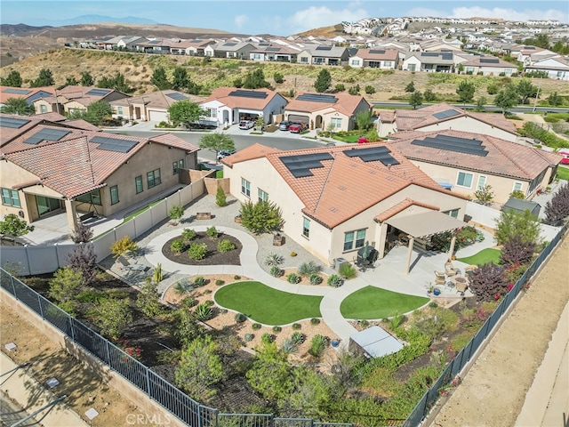 bird's eye view with a mountain view