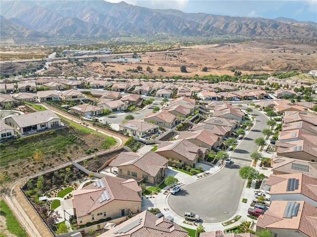 aerial view with a mountain view