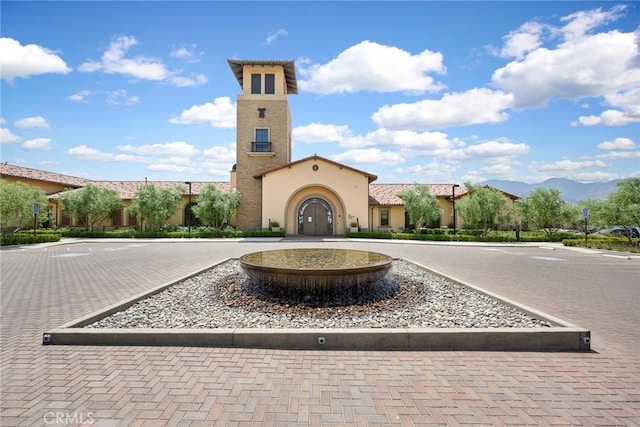 view of property's community with a mountain view