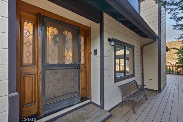 view of doorway to property