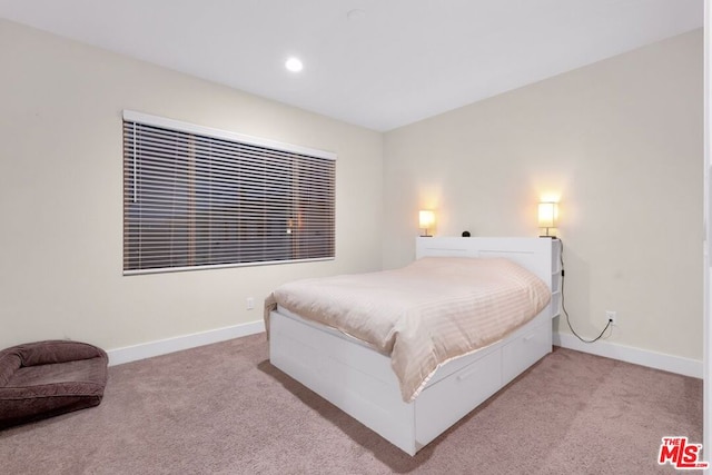 view of carpeted bedroom