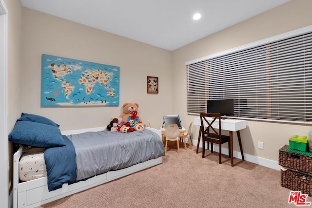 view of carpeted bedroom