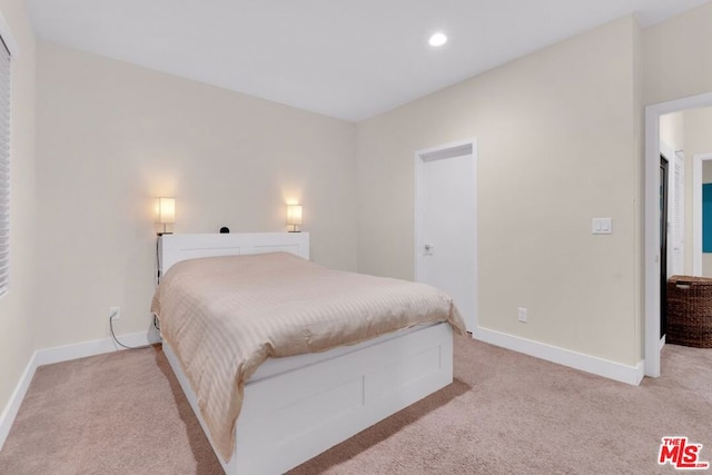 view of carpeted bedroom