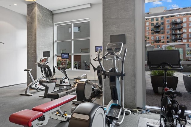 view of exercise room