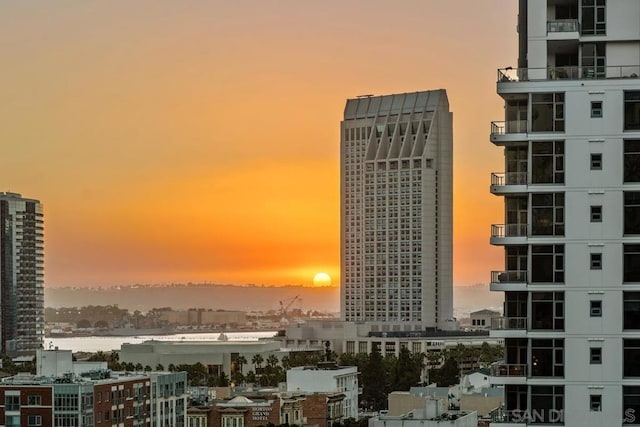 view of city featuring a water view