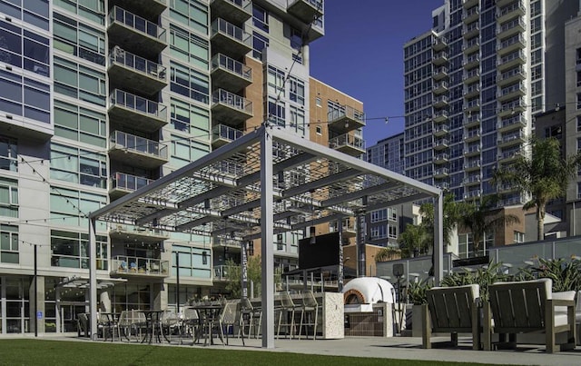 view of community with a pergola