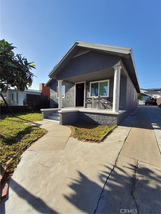 bungalow with a porch