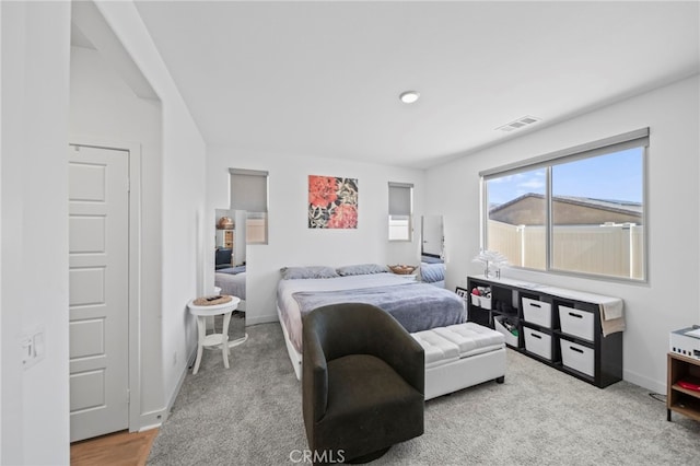 view of carpeted bedroom