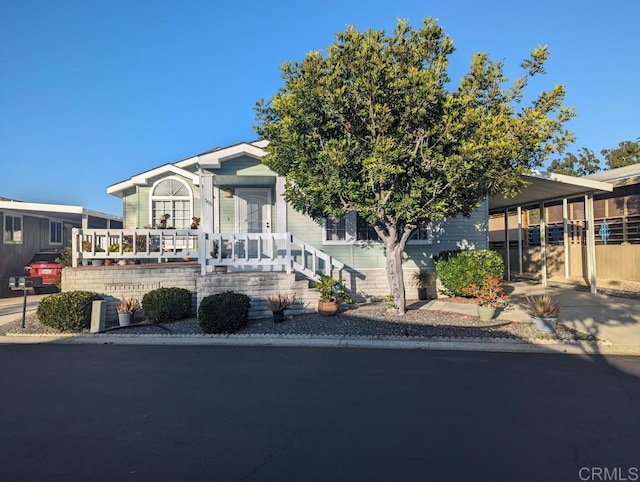 view of front of home with a porch