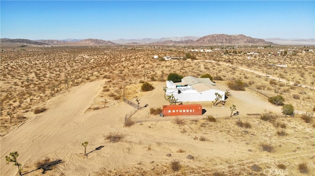 aerial view featuring a mountain view