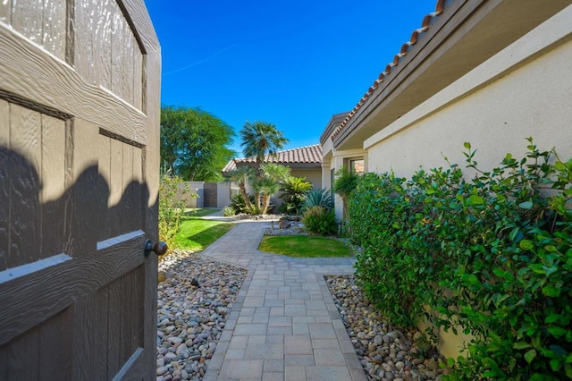 view of yard featuring a patio