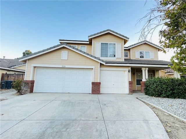 view of front of home featuring a garage