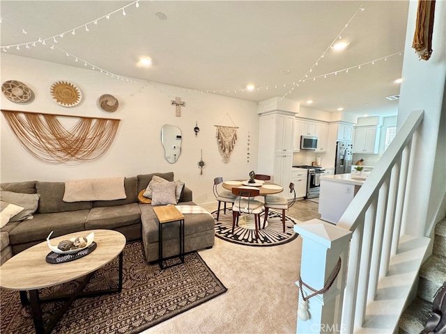 view of carpeted living room