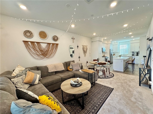 view of carpeted living room