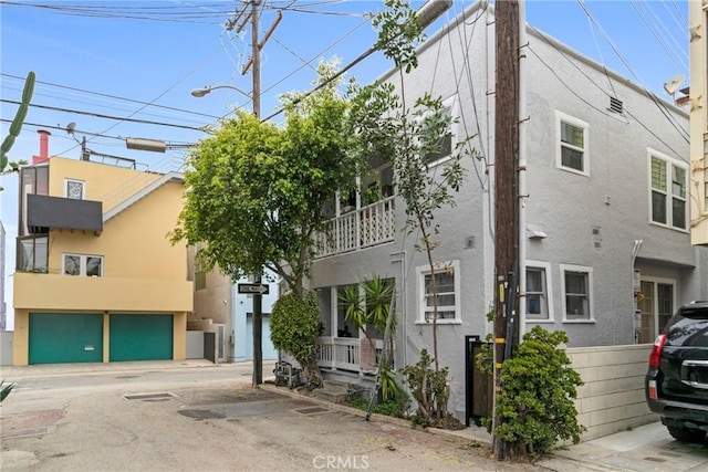 view of building exterior with a garage