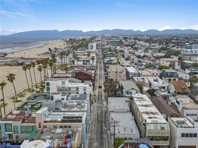 drone / aerial view with a mountain view