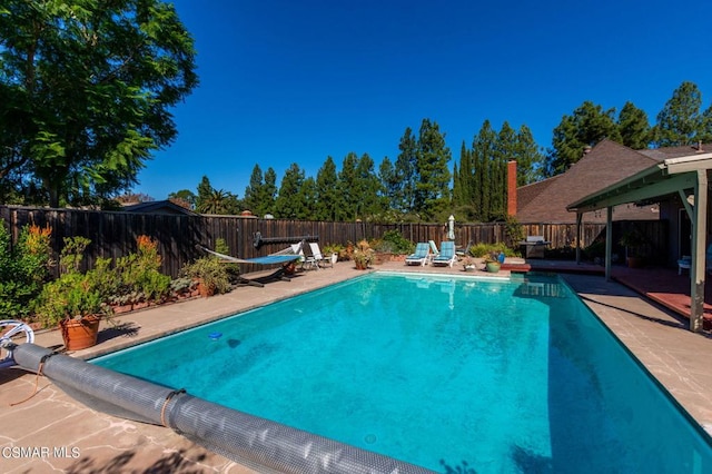 view of pool featuring a patio