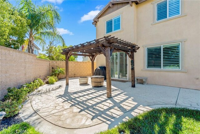 view of patio / terrace with a pergola