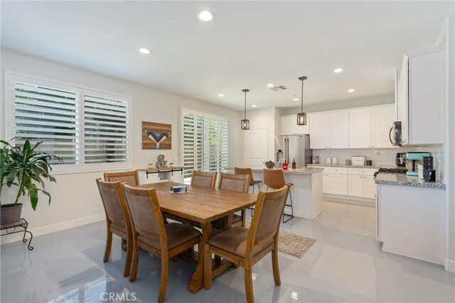 view of dining room