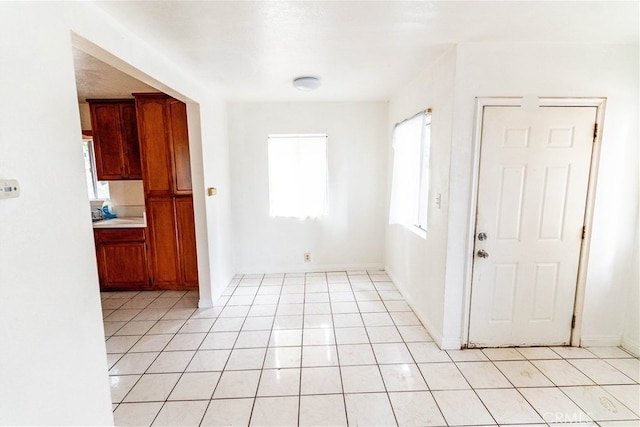 view of tiled entrance foyer