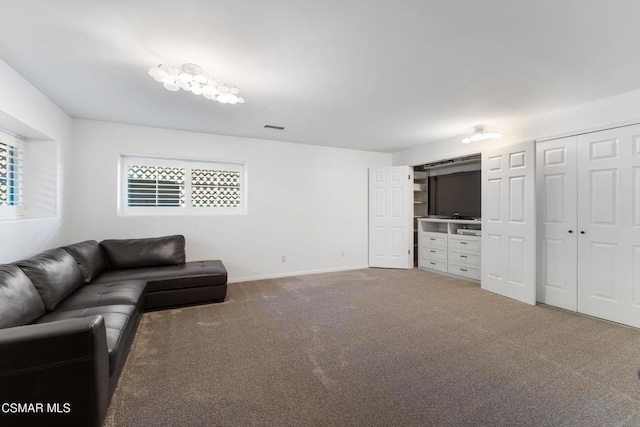 view of carpeted living room