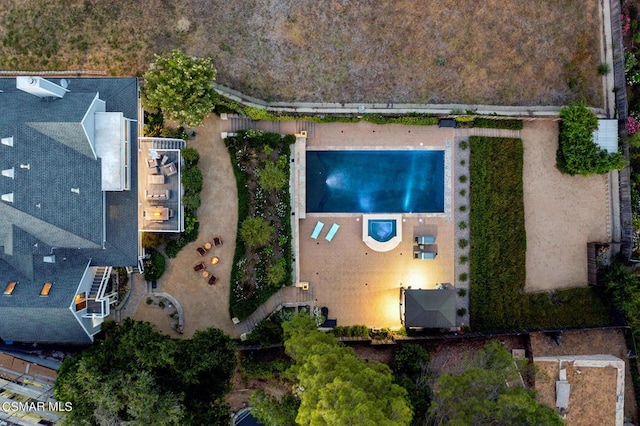 birds eye view of property