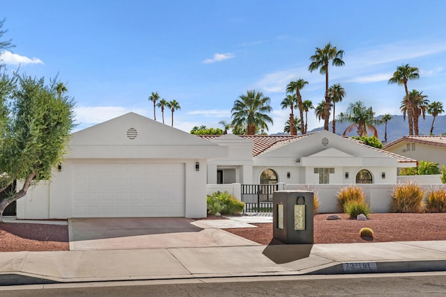 view of front facade with a garage