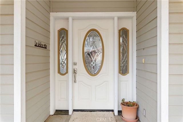 view of doorway to property