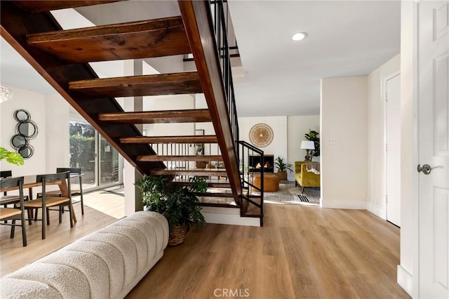 interior space with wood-type flooring