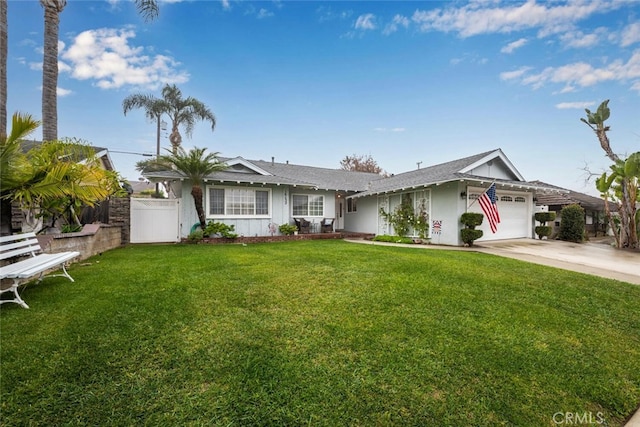 16132 Landmark Dr, Whittier, CA 90604 - ranch-style house featuring a front lawn and a garage