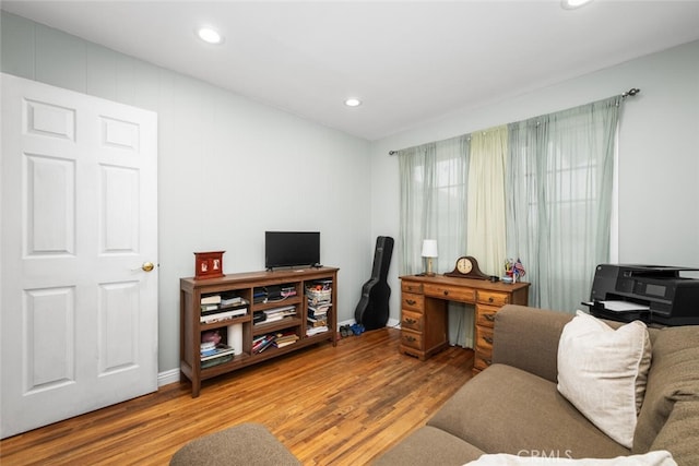 16132 Landmark Dr, Whittier, CA 90604 - office area featuring hardwood / wood-style floors