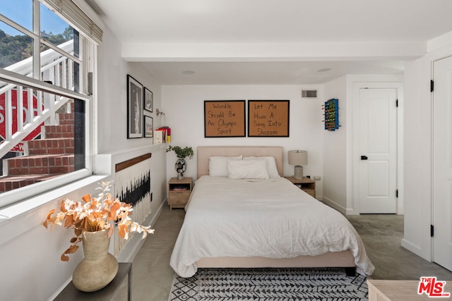 bedroom featuring carpet floors