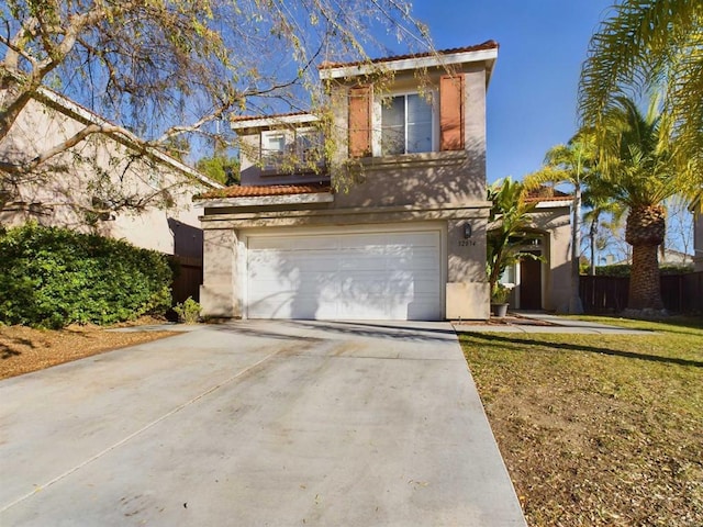 view of front facade with a garage