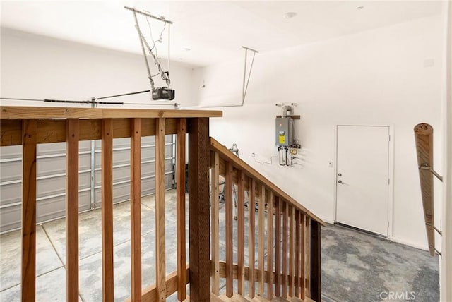13990 Pineland Cir, Magalia, CA 95954 - stairway featuring water heater