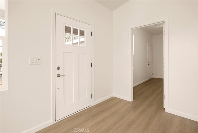 entryway featuring light hardwood / wood-style floors