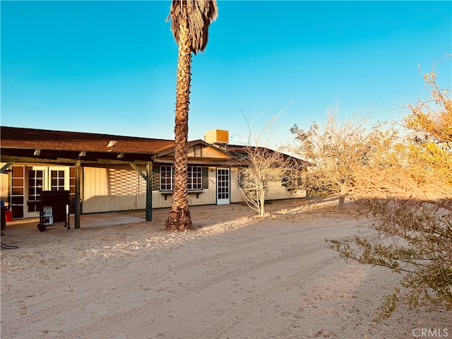 view of front of house featuring a patio area