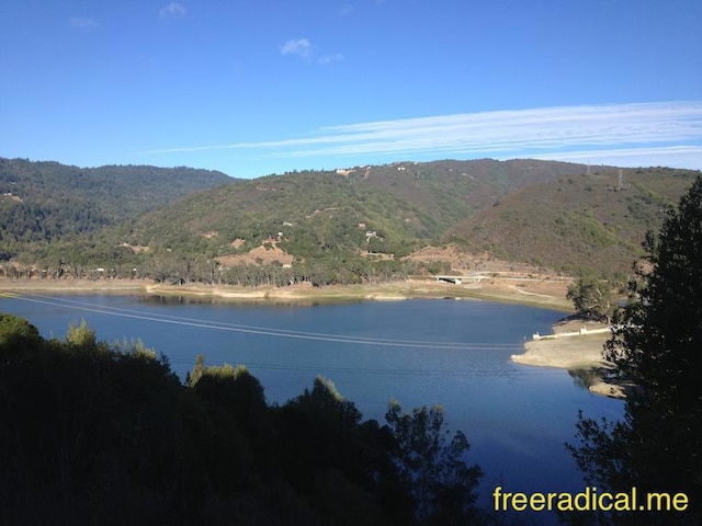 property view of water with a mountain view