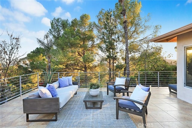 view of patio with an outdoor hangout area