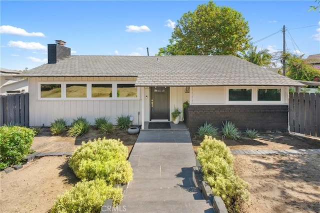 view of ranch-style home