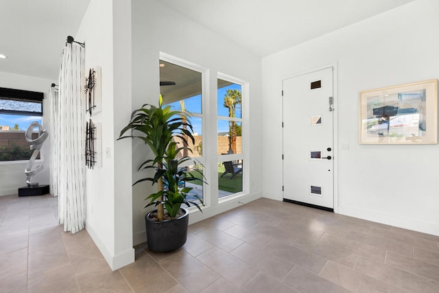 view of tiled foyer