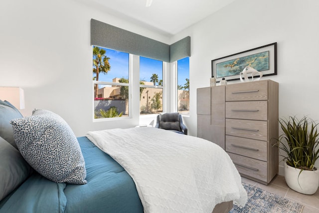 view of tiled bedroom