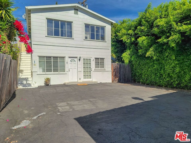 view of front of property with a patio area