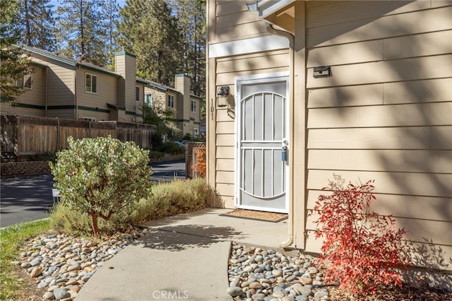 view of doorway to property